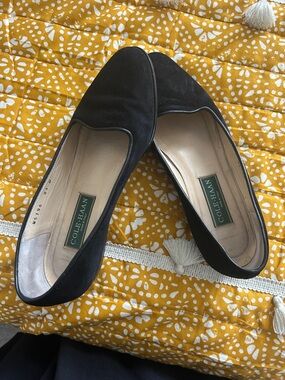 Cole Haan Black Suede Slip-On Loafers